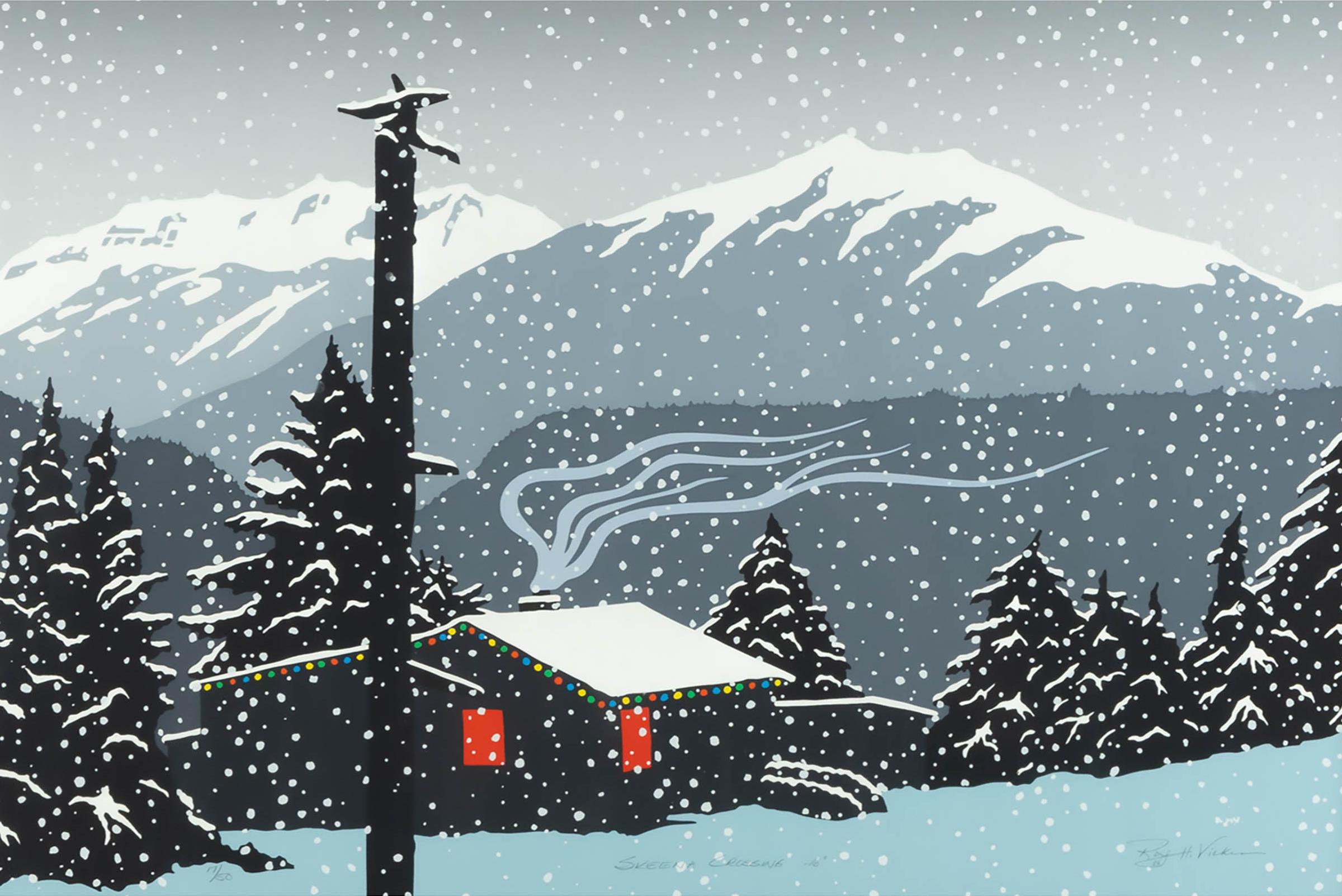 Roy Henry Vickers (1946) - Skeena Crossing -16 Degrees, 1986