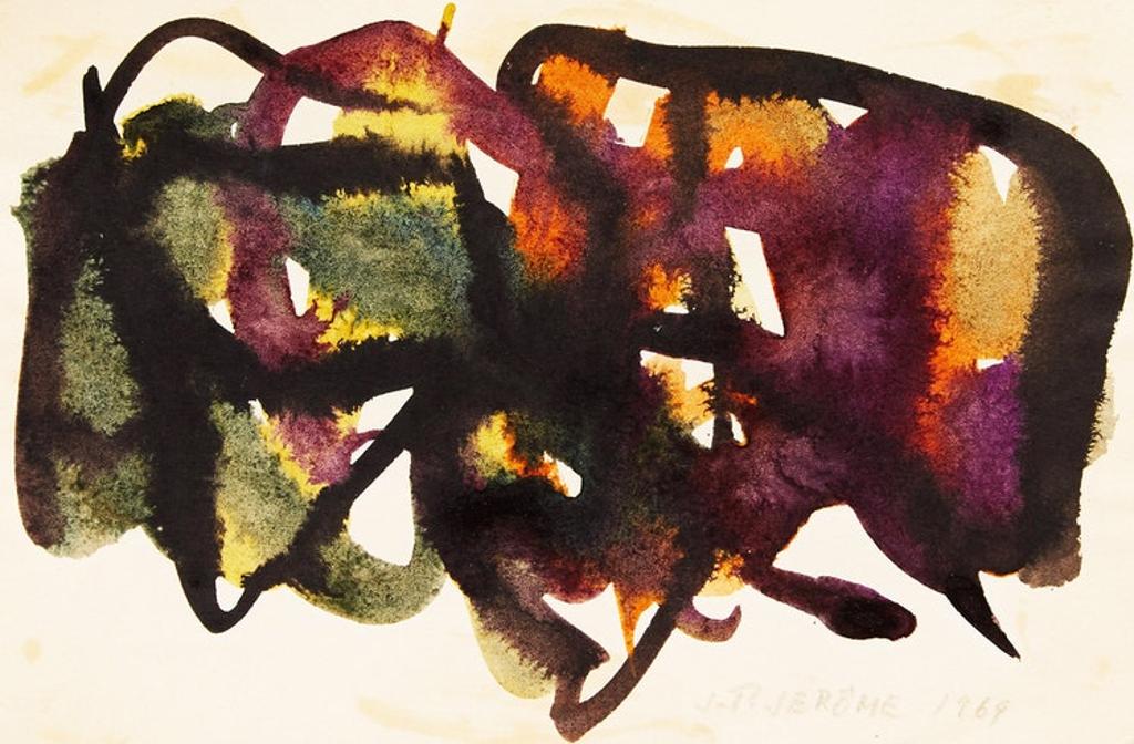 Jean-Paul Jérôme (1928-2004) - Taches d'encre (violet)