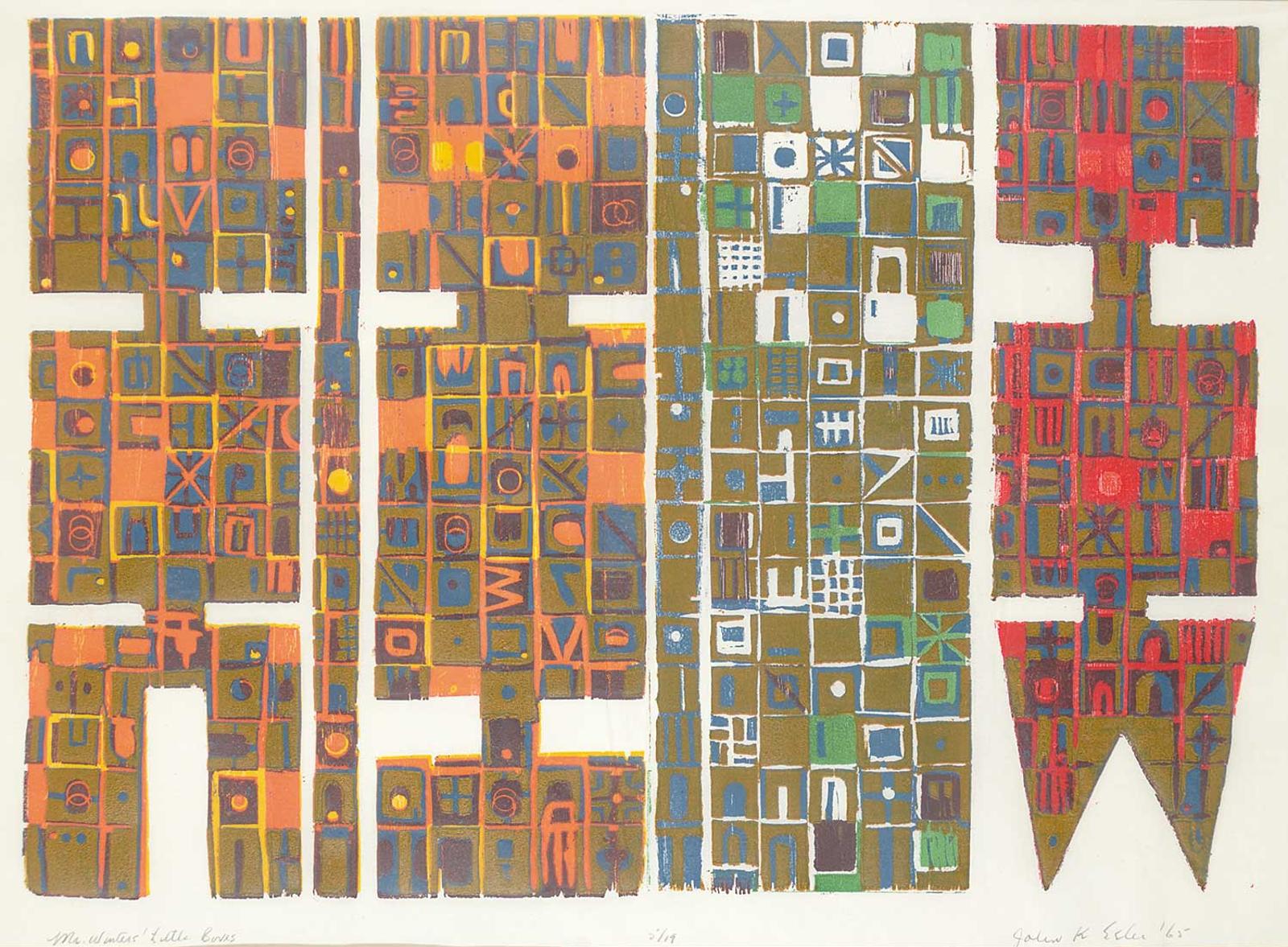 John Kenneth Esler (1933-2001) - Mr. Winter's Little Boxes  #5/19