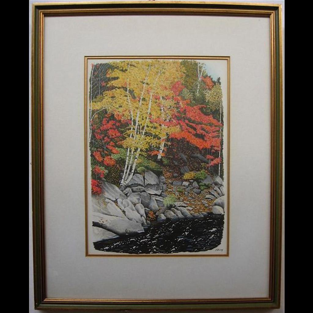 Walter Frank Rowley (1908) - Above Ragged Falls, Algonquin Park; Little Madawaska River, Algonquin Park