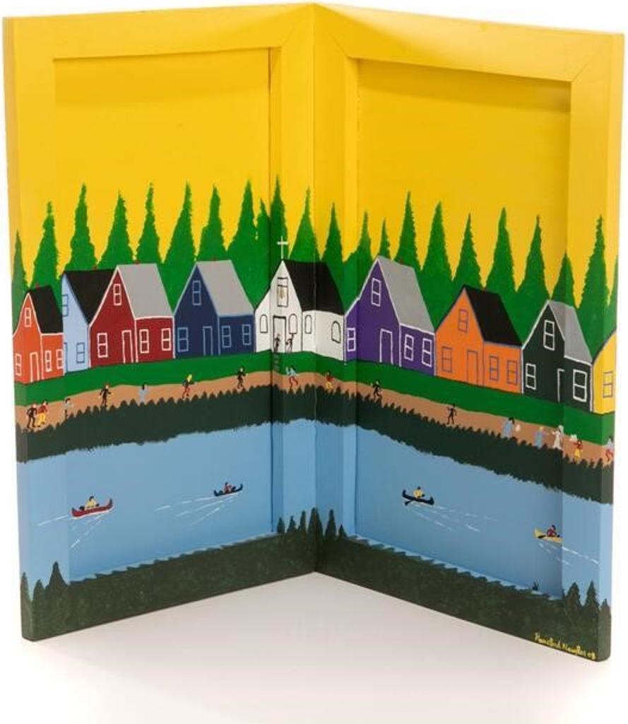 Ransford Naugler (1953) - Polychromed wood painting