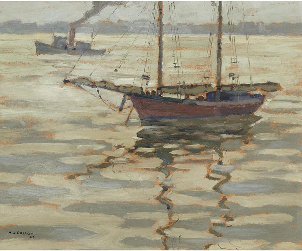 Alfred Joseph (A.J.) Casson (1898-1992) - Old Stone Hooker, Toronto Bay