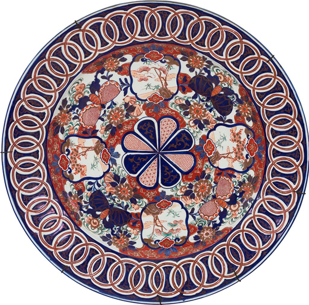Japanese Art - A Large Imari 'Butterfly' Charger, 19th Century