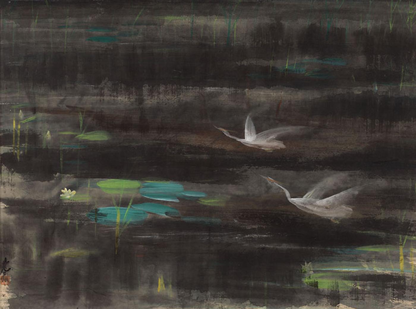 Lin Fengmian (1900-1991) - Egrets