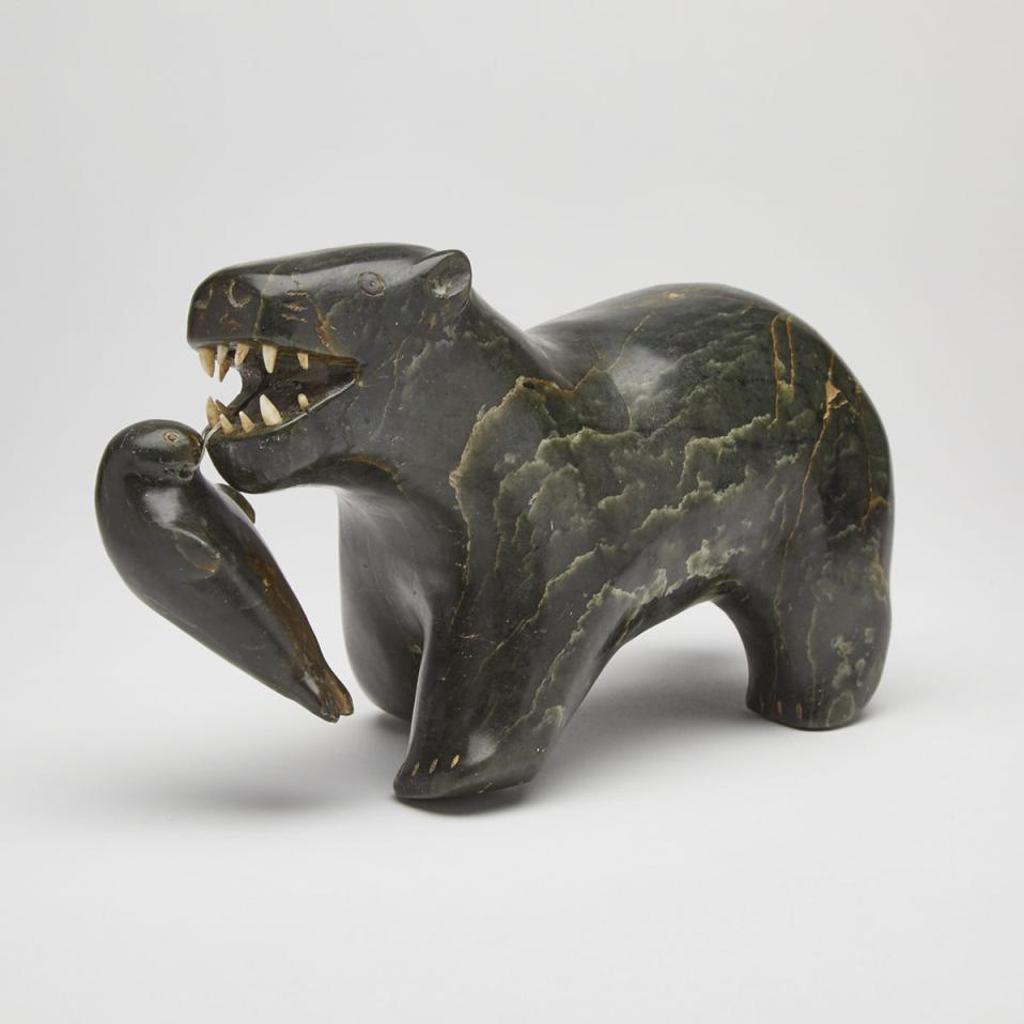 Levi Nungaq (1925) - Polar Bear Eating Seal