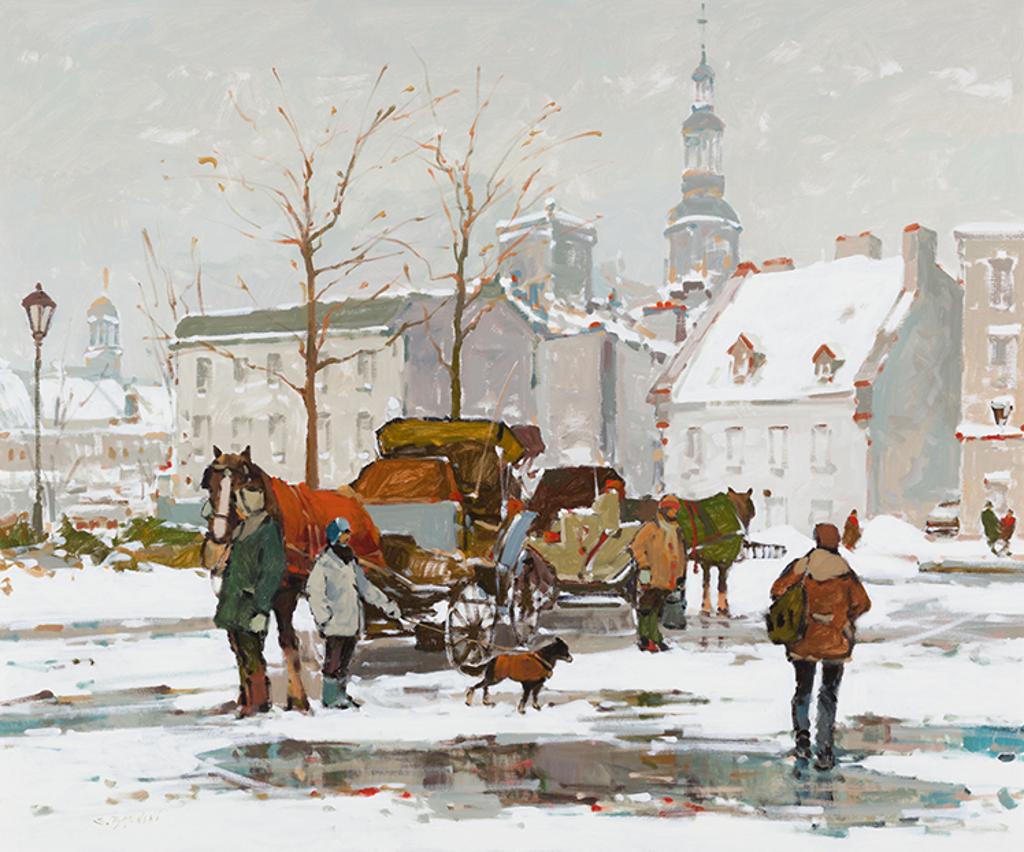 Serge Brunoni (1938-2020) - Québec, à l’angle des rues Ste. Anne et Desjardins