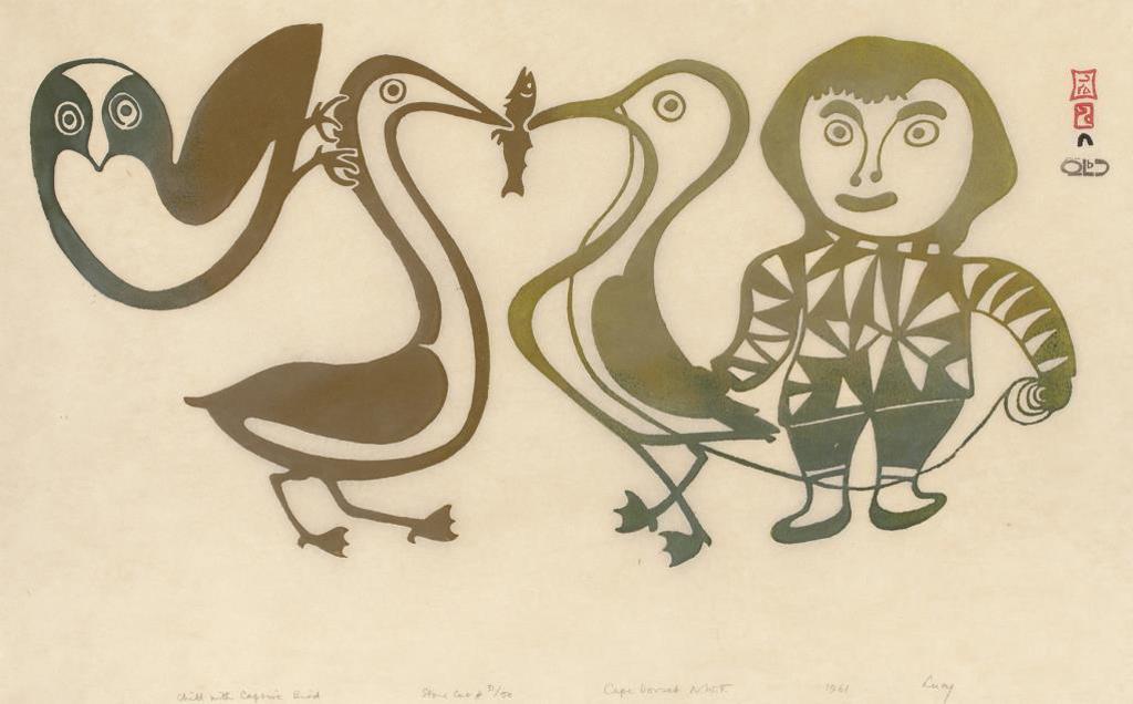 Lucy Qinnuayuak (1915-1982) - Untitled