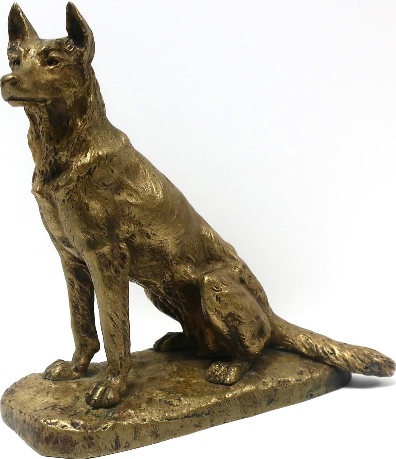 Albert Pierre Laplanche (1854-1935) - German Shepherd On Alert