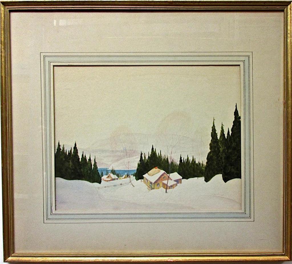 Graham Norble Norwell (1901-1967) - Snow Covered House - Laurentians