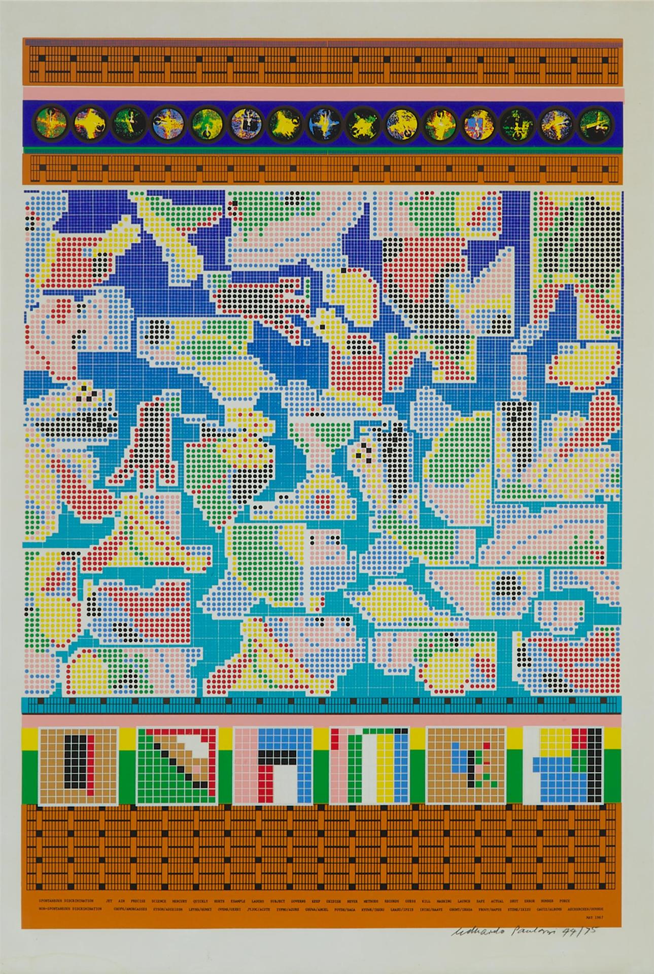 Eduardo Paolozzi (1924-2005) - Spontaneous Discrimination Non-Spontaneous Discrimination (From The Universal Electronic Vacuum Portfolio), 1967