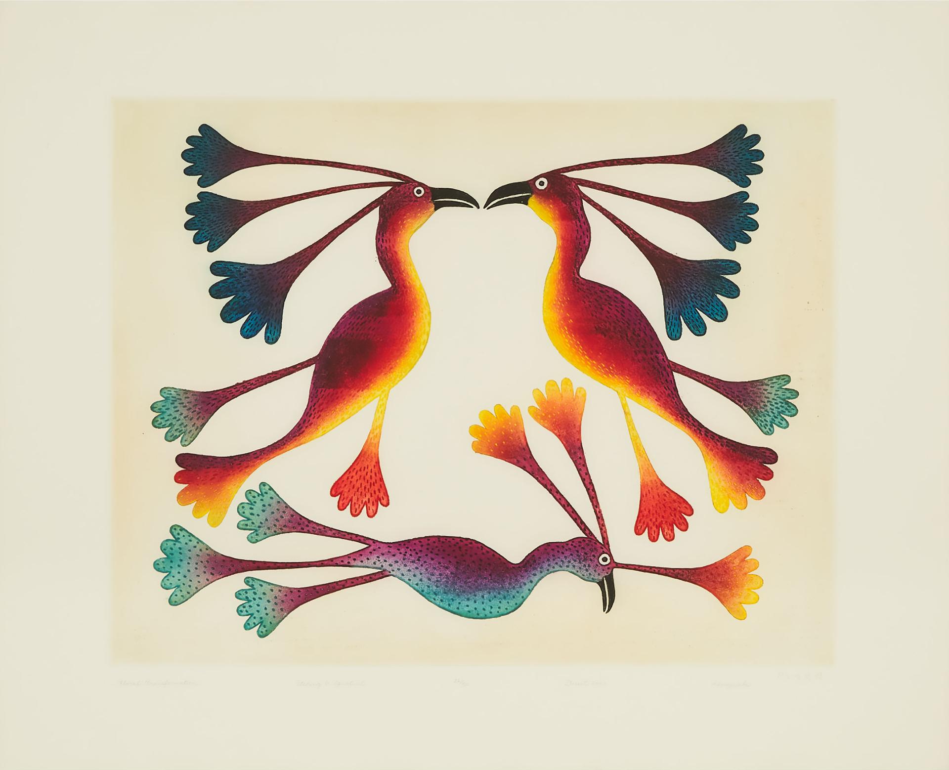 Kenojuak Ashevak (1927-2013) - Floral Transformation, 2002