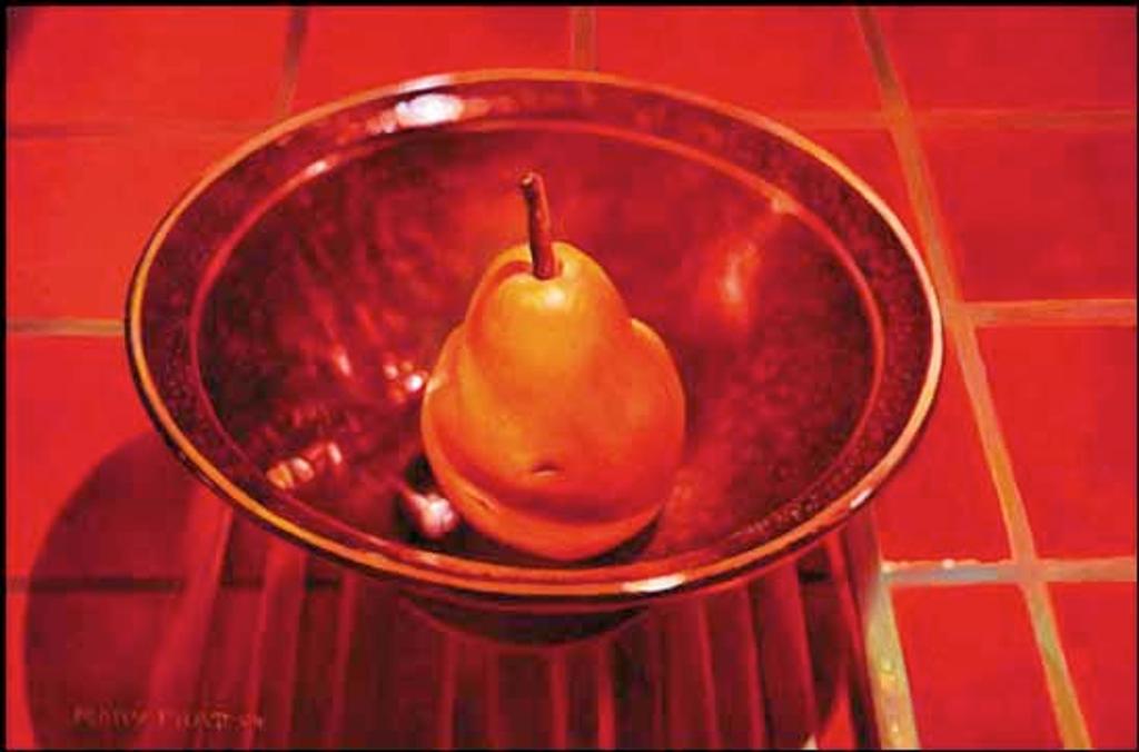 Mary Frances West Pratt (1935-2018) - Gold Pear in Red
