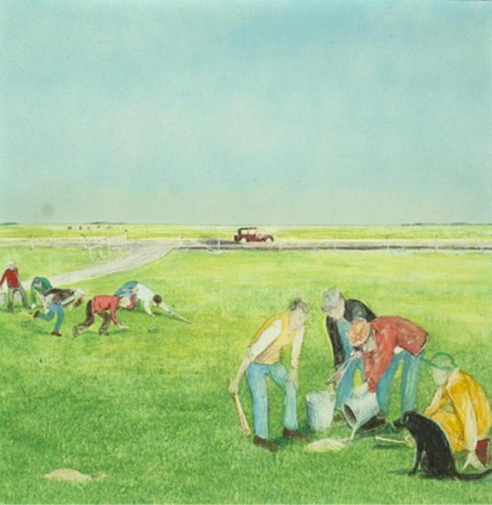 William Kurelek (1927-1977) - Gopher Hunting