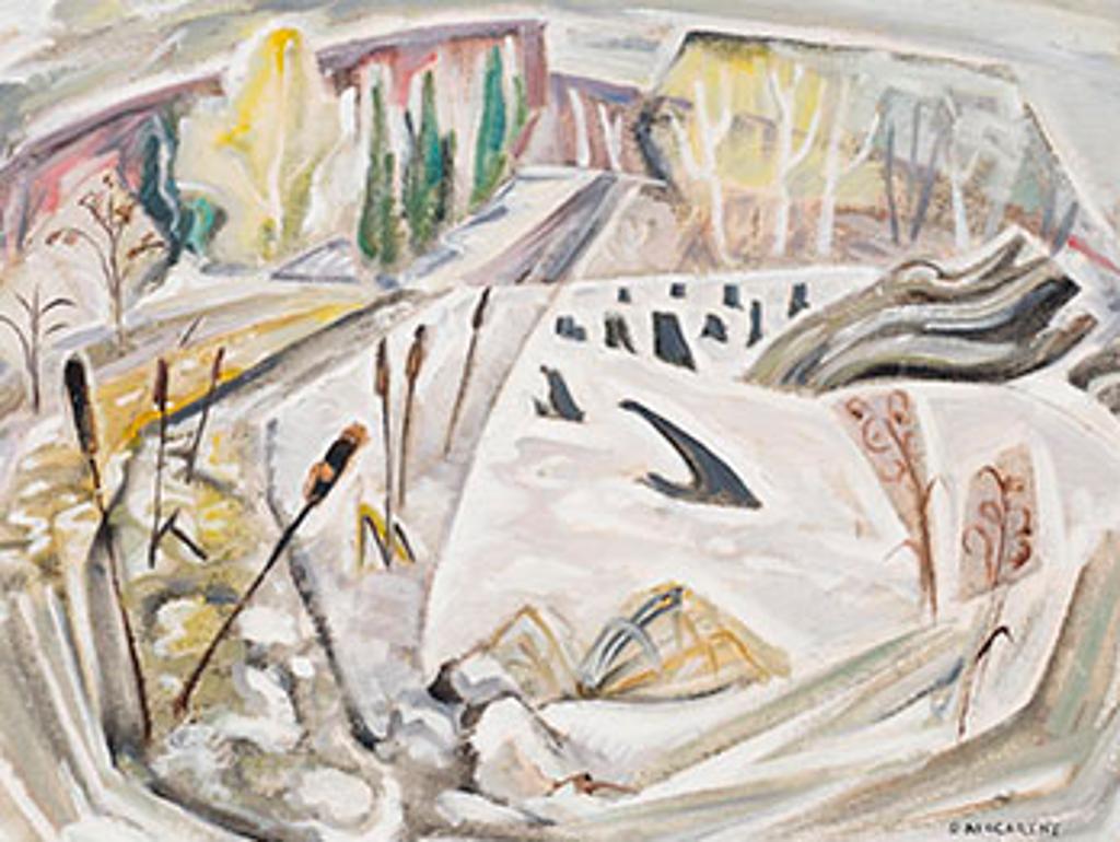 Doris Jean McCarthy (1910-2010) - The Causeway in Snow, Haliburton