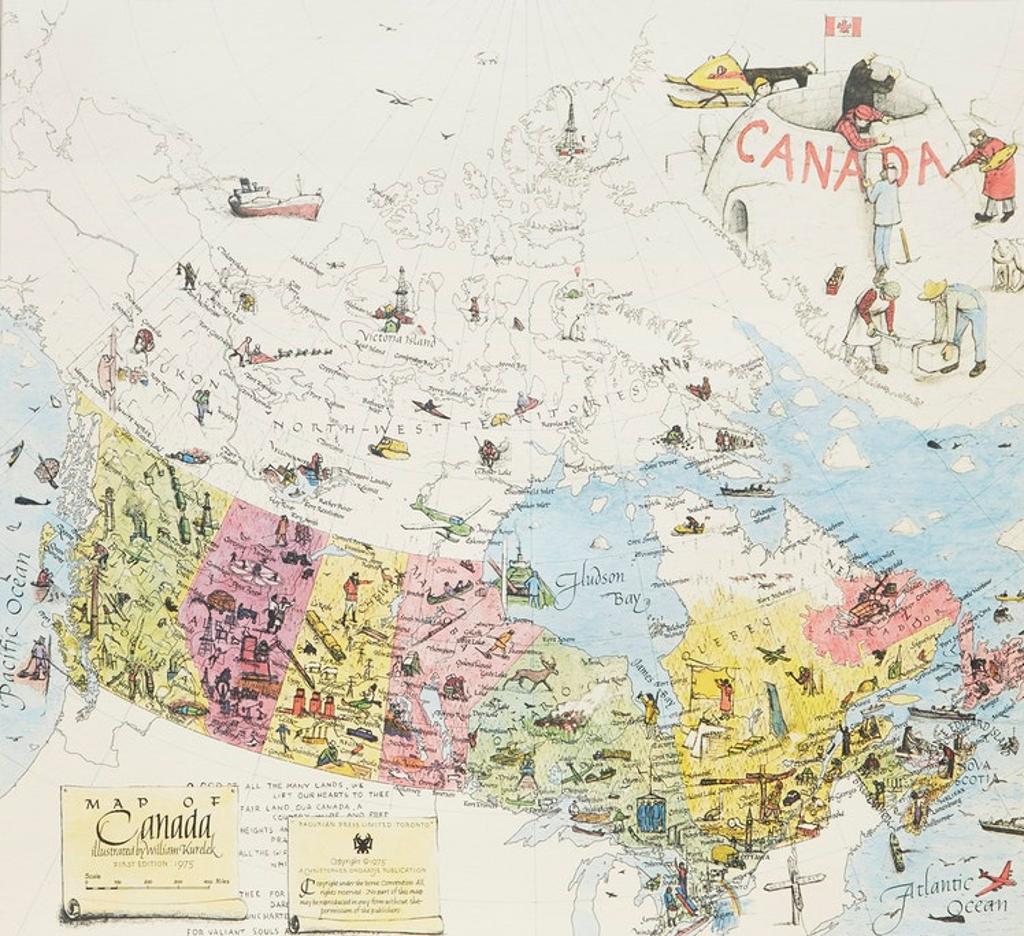 William Kurelek (1927-1977) - Map of Canada