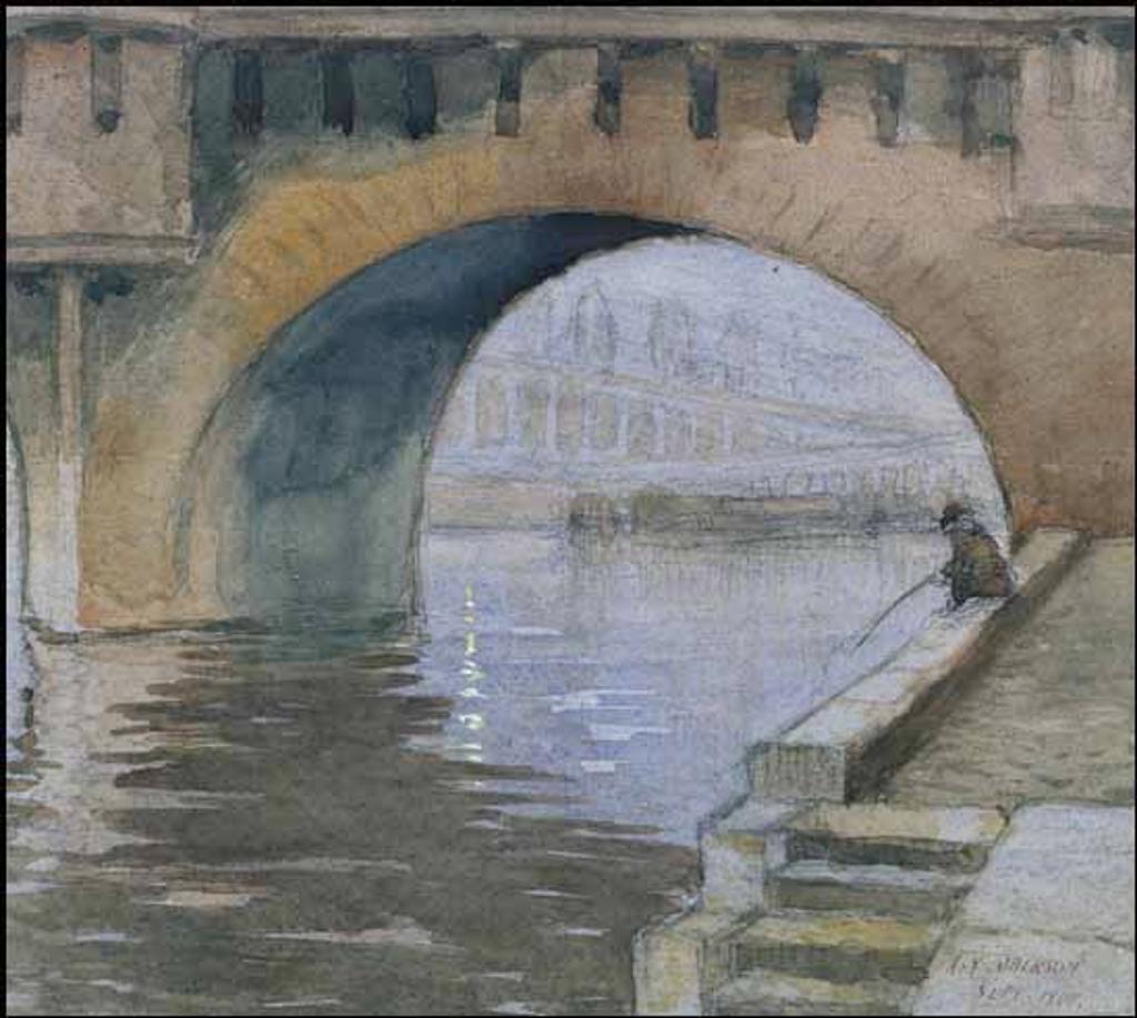 Alexander Young (A. Y.) Jackson (1882-1974) - Fishing on the River Seine, Paris