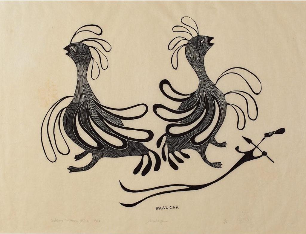 Agnes Nanogak (1925-2001) - Stratagem; Bird Fight
