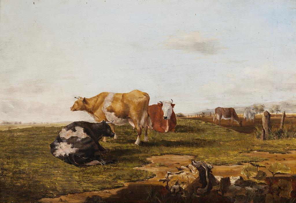 Thomas Sydney Cooper (1803-1902) - Cattle in a Meadow