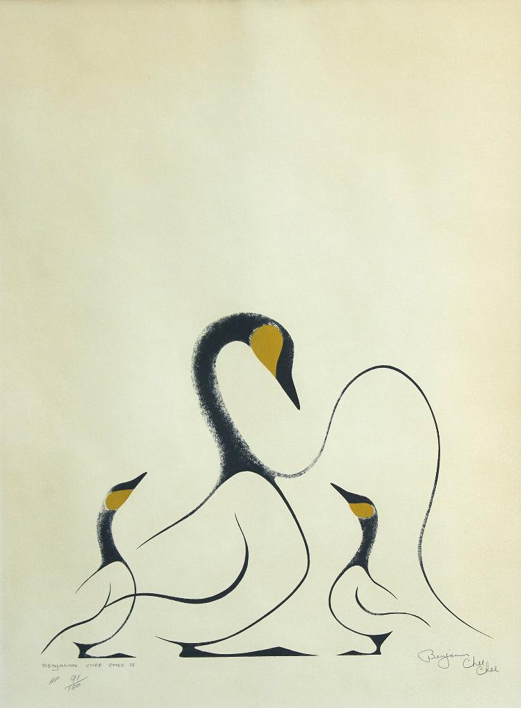 Benjamin Chee Chee (1944-1977) - Three Geese