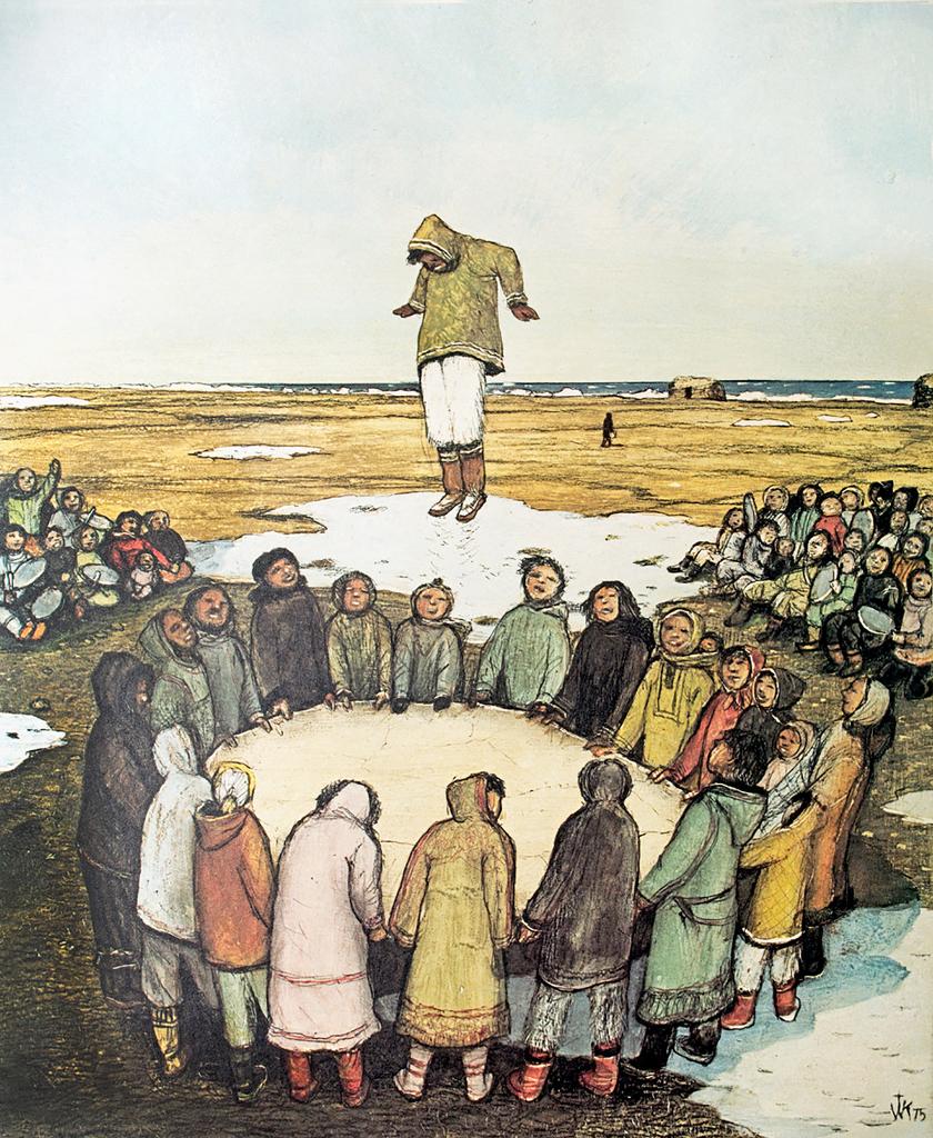 William Kurelek (1927-1977) - Sky Tossing