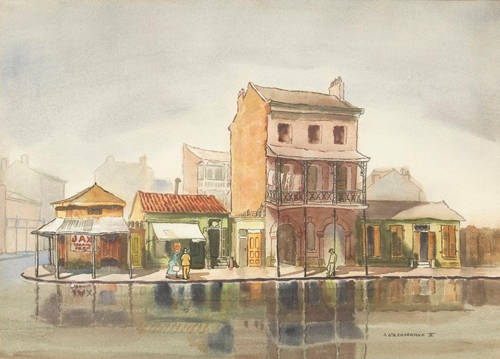 John O'Hara Cosgrave II (1908-1968) - Figures with Buildings