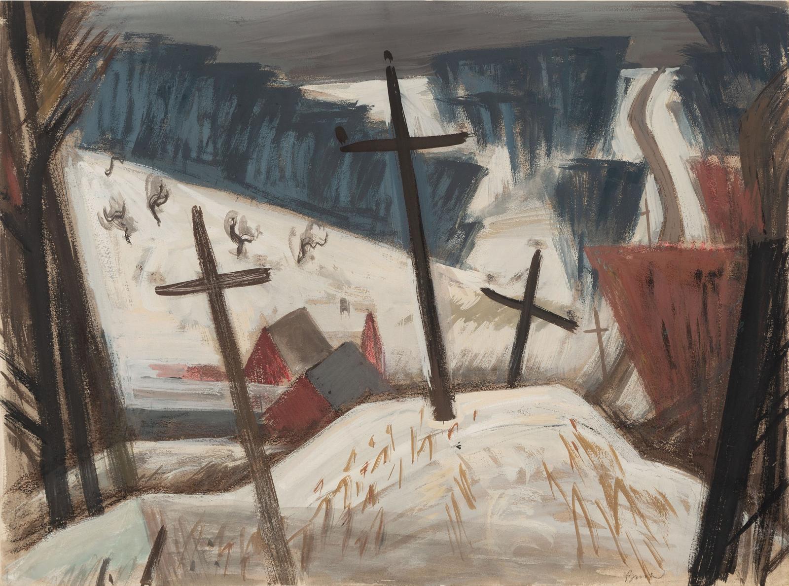 Jack Hamilton Bush (1909-1977) - Valley In Winter (Hogg's Hollow), 1948