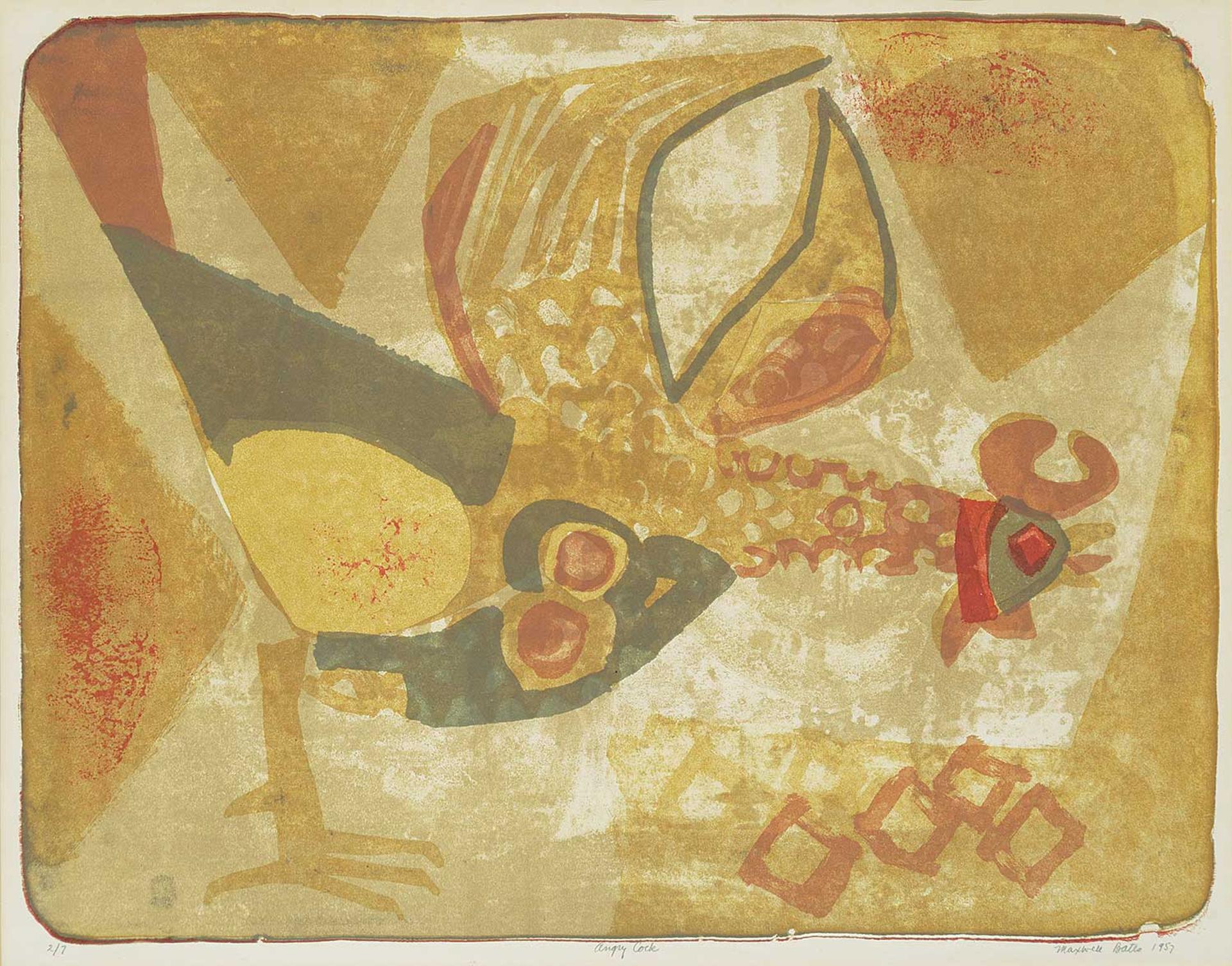 Maxwell Bennett Bates (1906-1980) - Angry Cock #2/7