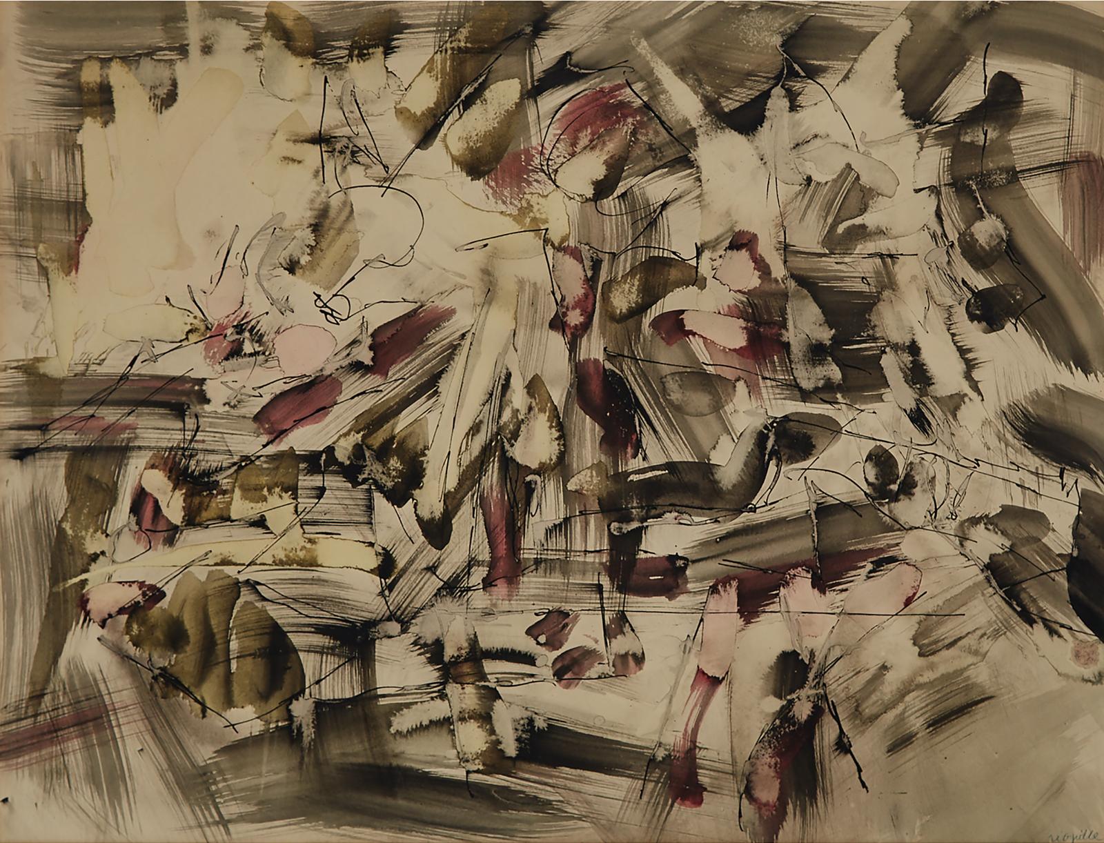 Jean-Paul Riopelle (1923-2002) - Composition Jaune, Verte Et Rose