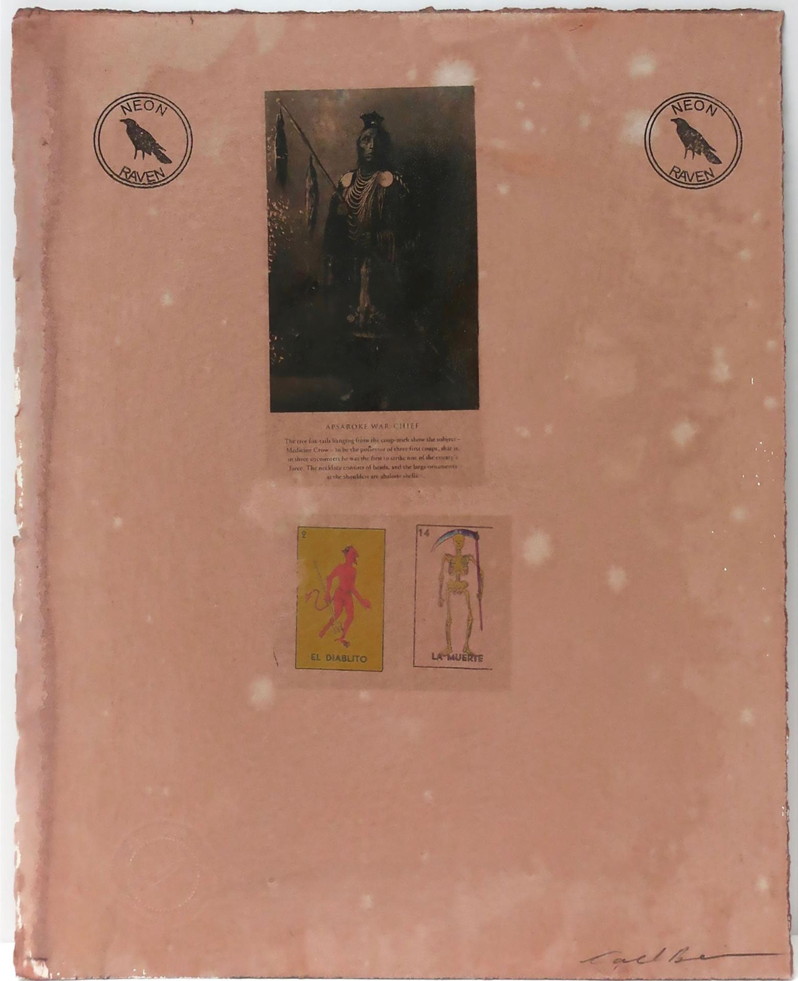 Carl Beam (1943-2005) - Untitled (Apsaroke War-Chief/El Diablito/ La Muerte)