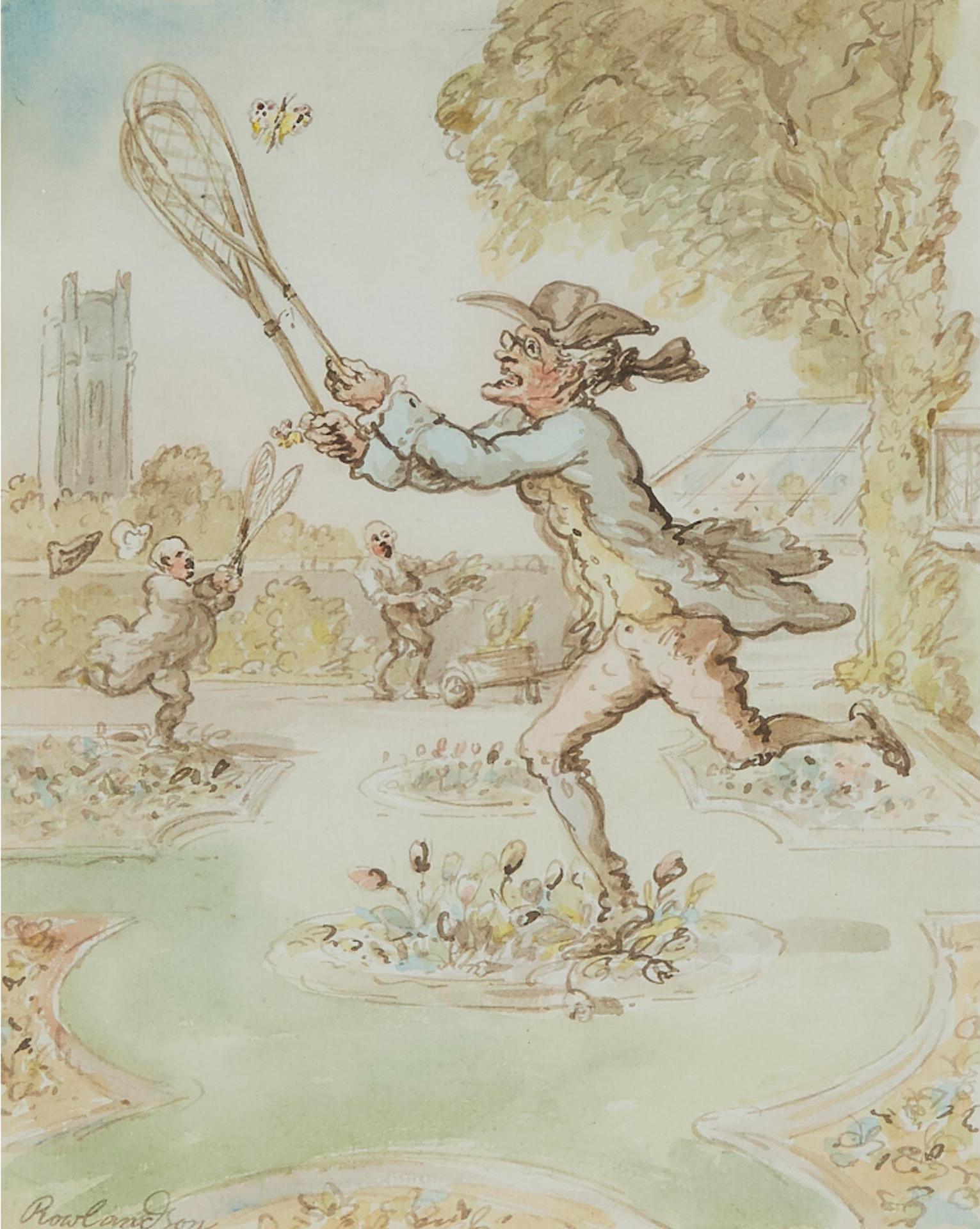 Thomas Rowlandson (1756-1827) - Catching Butterflies