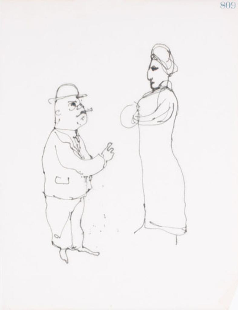 William Goodridge Roberts (1921-2001) - Standing Female and Male Figure