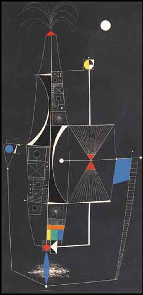Bertram Charles (B.C.) Binning (1909-1976) - Nocturnal Fountain