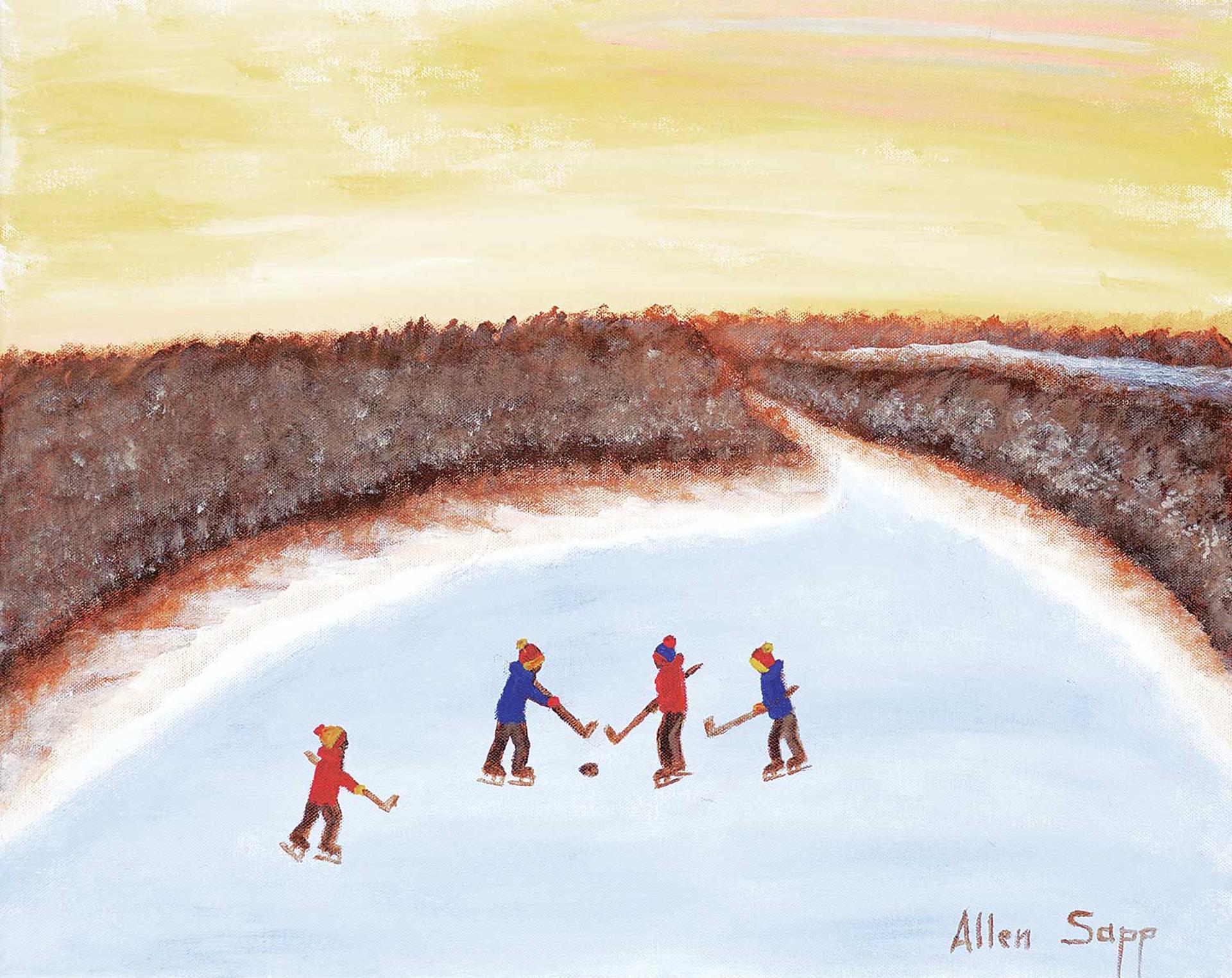 Allen Fredrick Sapp (1929-2015) - Untitled - The Hockey Game