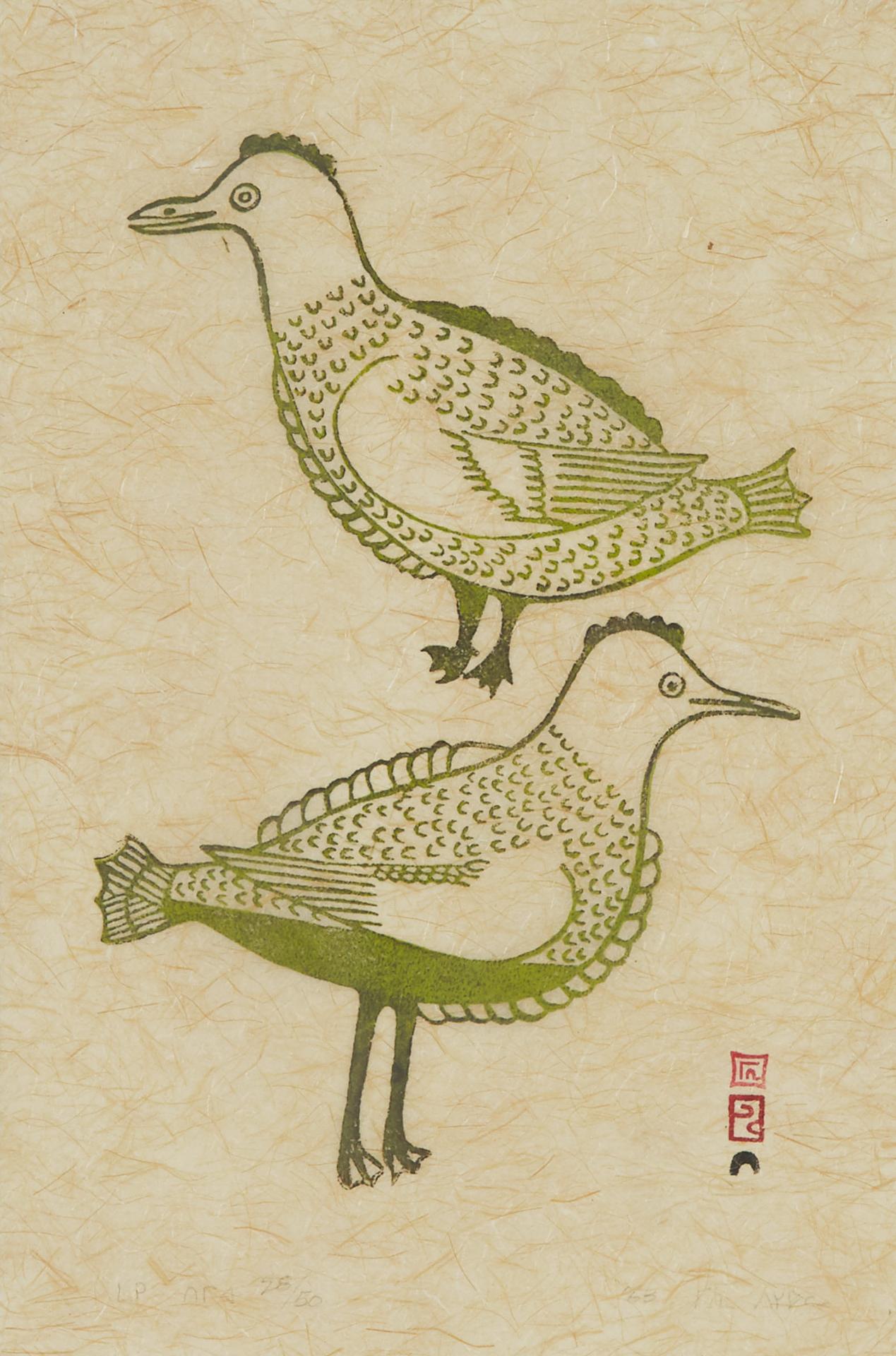 MARY PITSEOLAK - Two Small Birds