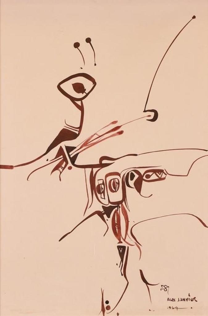 Alex Simeon Janvier (1935-2024) - Carefree Outing; 1964