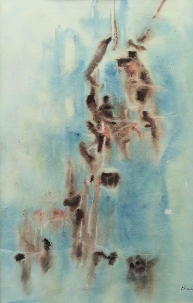Mohammed Khadda (1930-1991) - Arabic Calligraphy, Abstract Composition