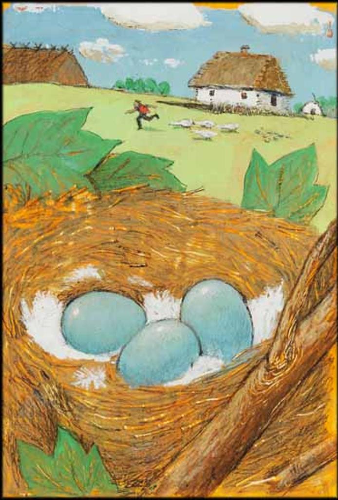 William Kurelek (1927-1977) - Goose Chase