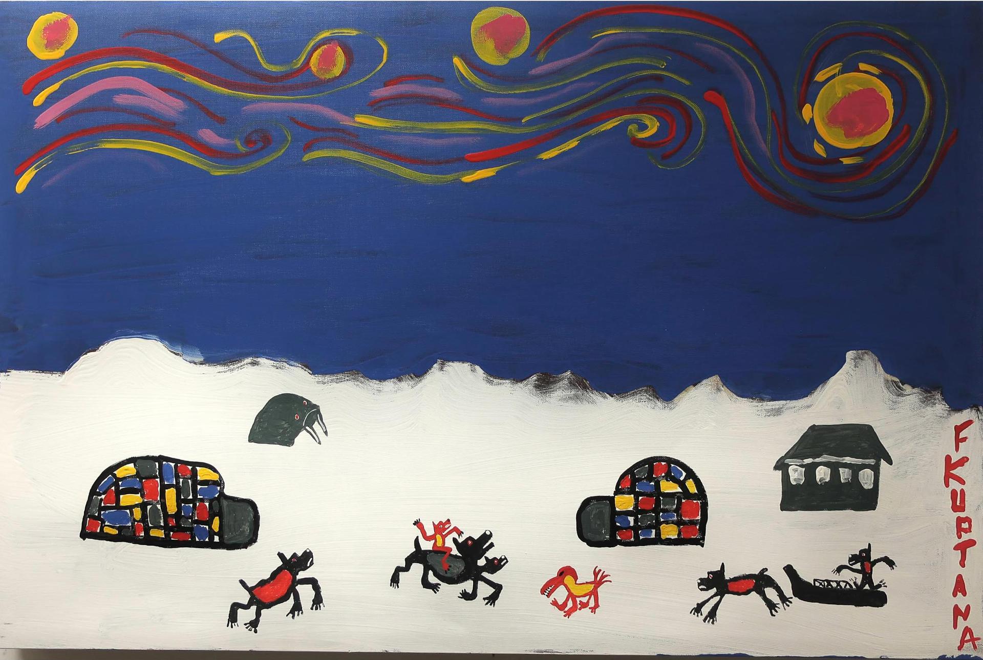 Floyd Kuptana (1964-2021) - Untitled (Arctic Life)