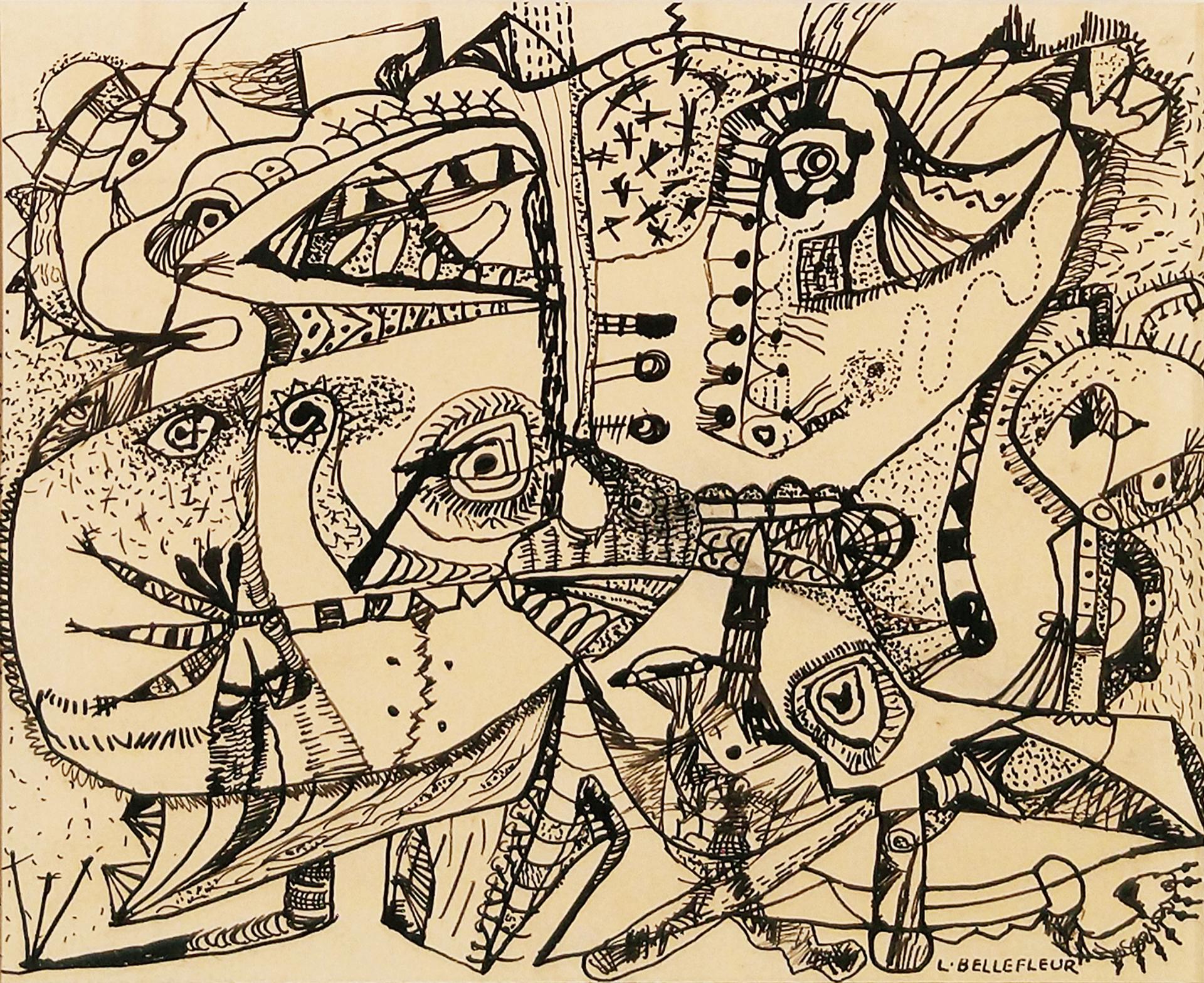 Léon Bellefleur (1910-2007) - Sans titre / Untitled, c. 1953-1955