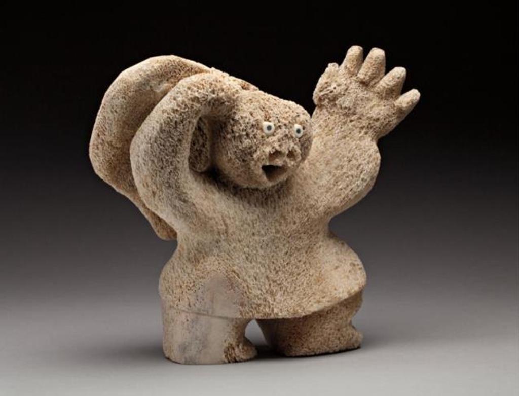 Judas Ullulaq (1937-1998) - Man Carrying a Skin, ca. mid-late 1980s