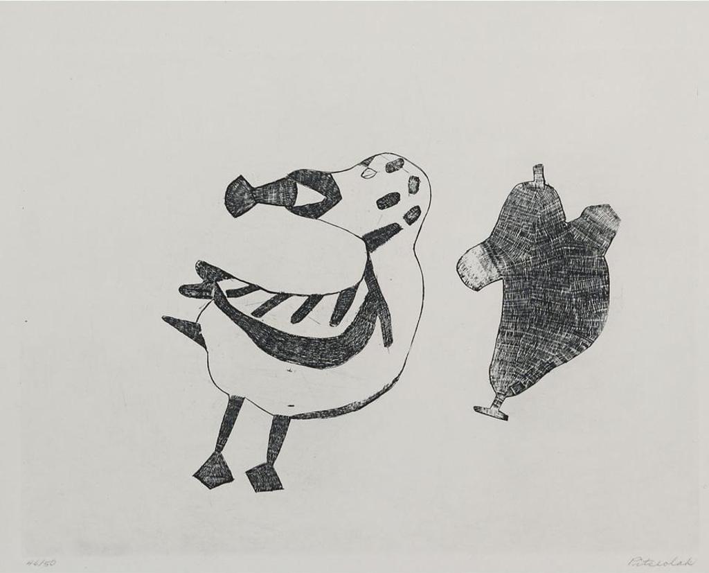 Pitseolak Ashoona (1904-1983) - Untitled #4 (Bird And Avatak)