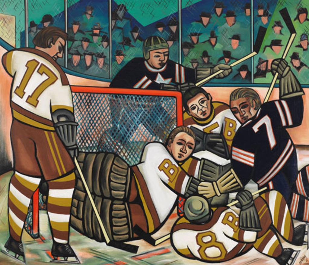 Ernest Caven Atkins (1907-2000) - Hockey Melee