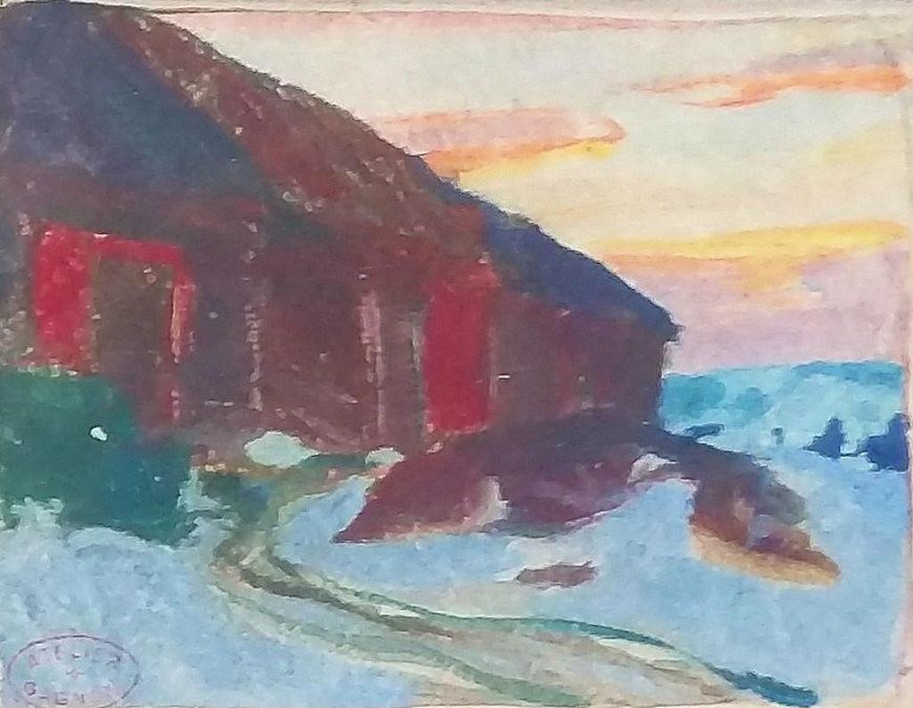 Clarence Alphonse Gagnon (1881-1942) - Farm Building in Baie St Paul