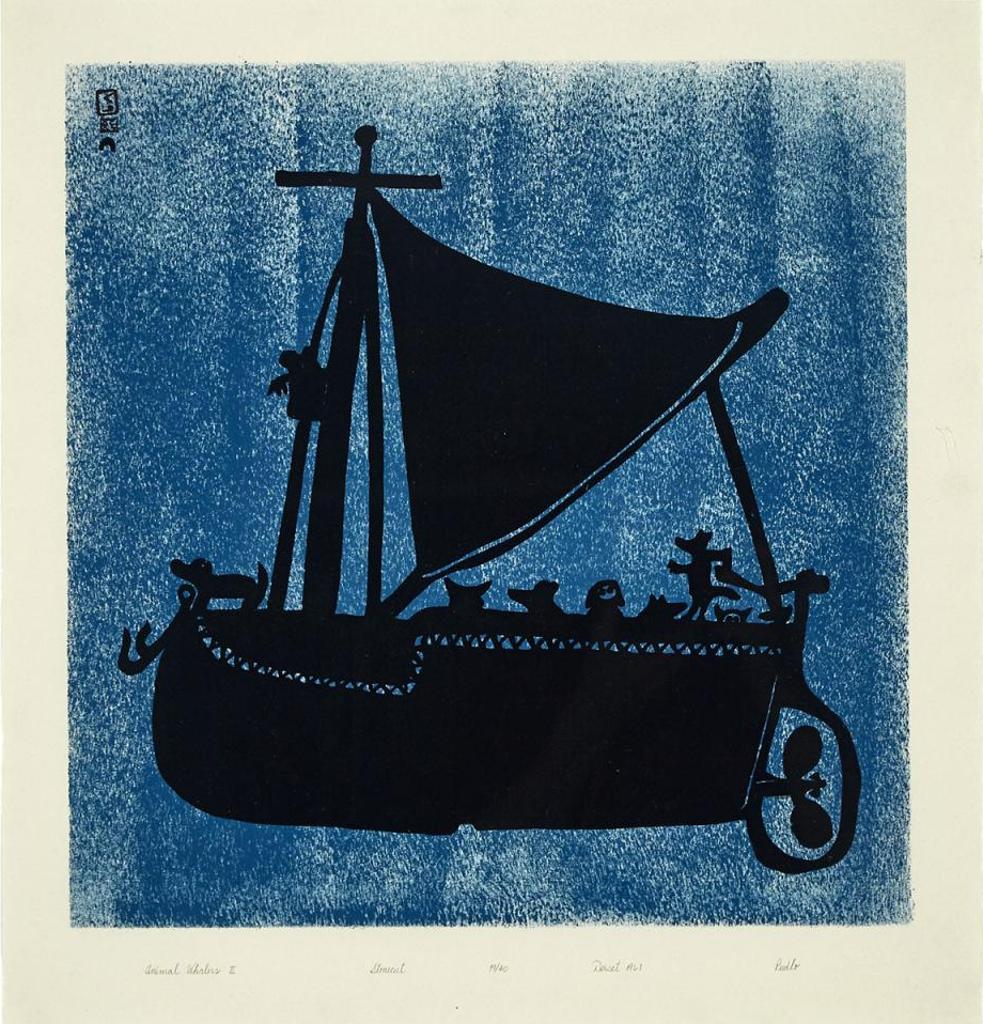 Pudlo Pudlat (1916-1992) - Animal Whalers Ii