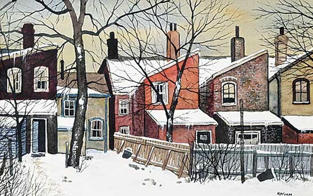 John Kasyn (1926-2008) - Backyards on McCaul St.