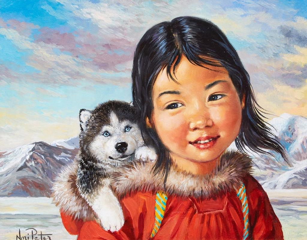 Nori Peter (1935-2009) - Child with Puppy; Man with Spear