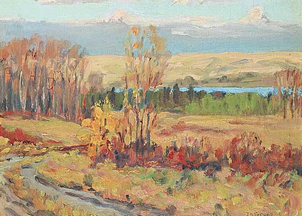 John Davenall Turner (1900-1980) - Glenmore Lake from Sarcee Reserve