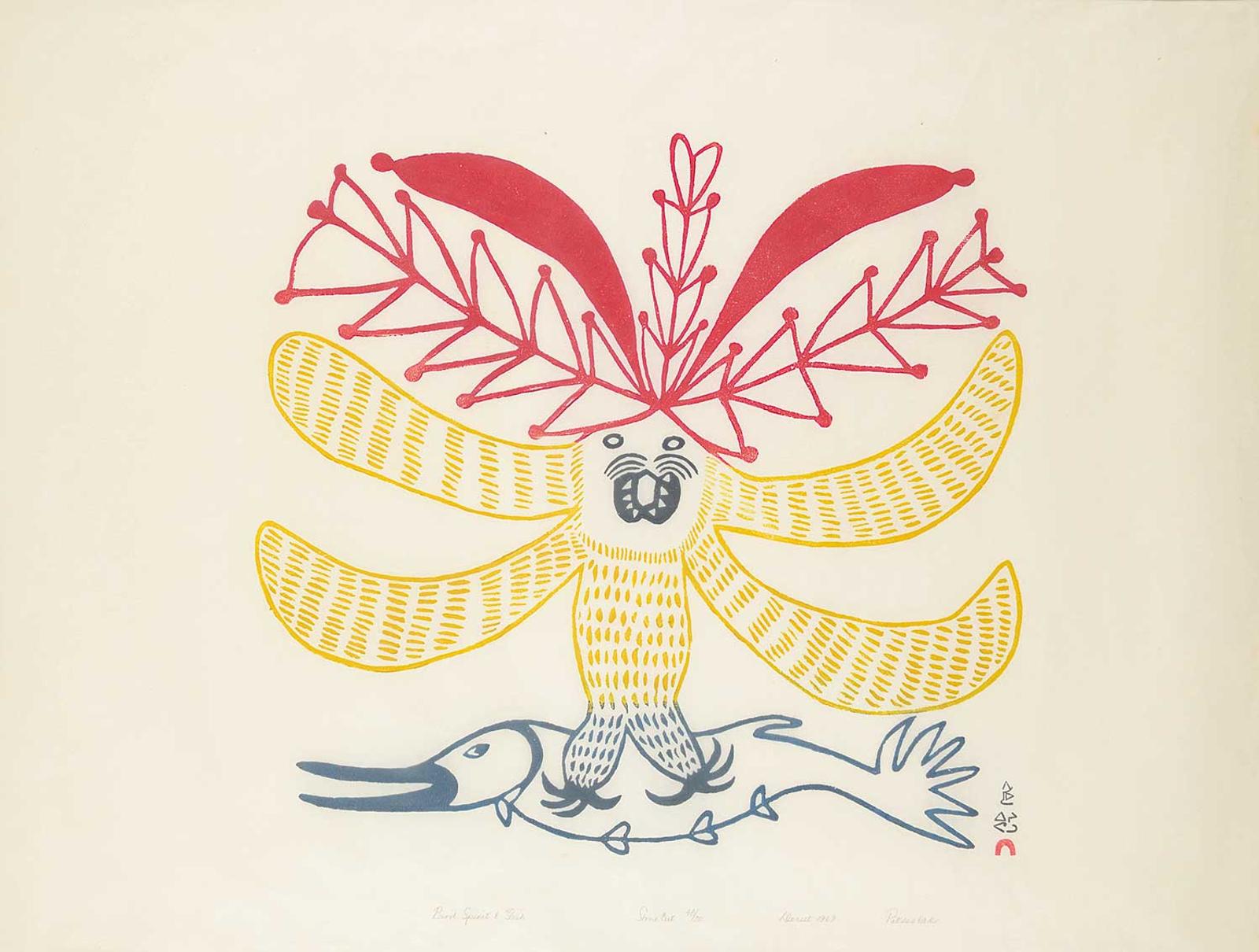 Pitseolak - Bird Spirit and Fish #48/50