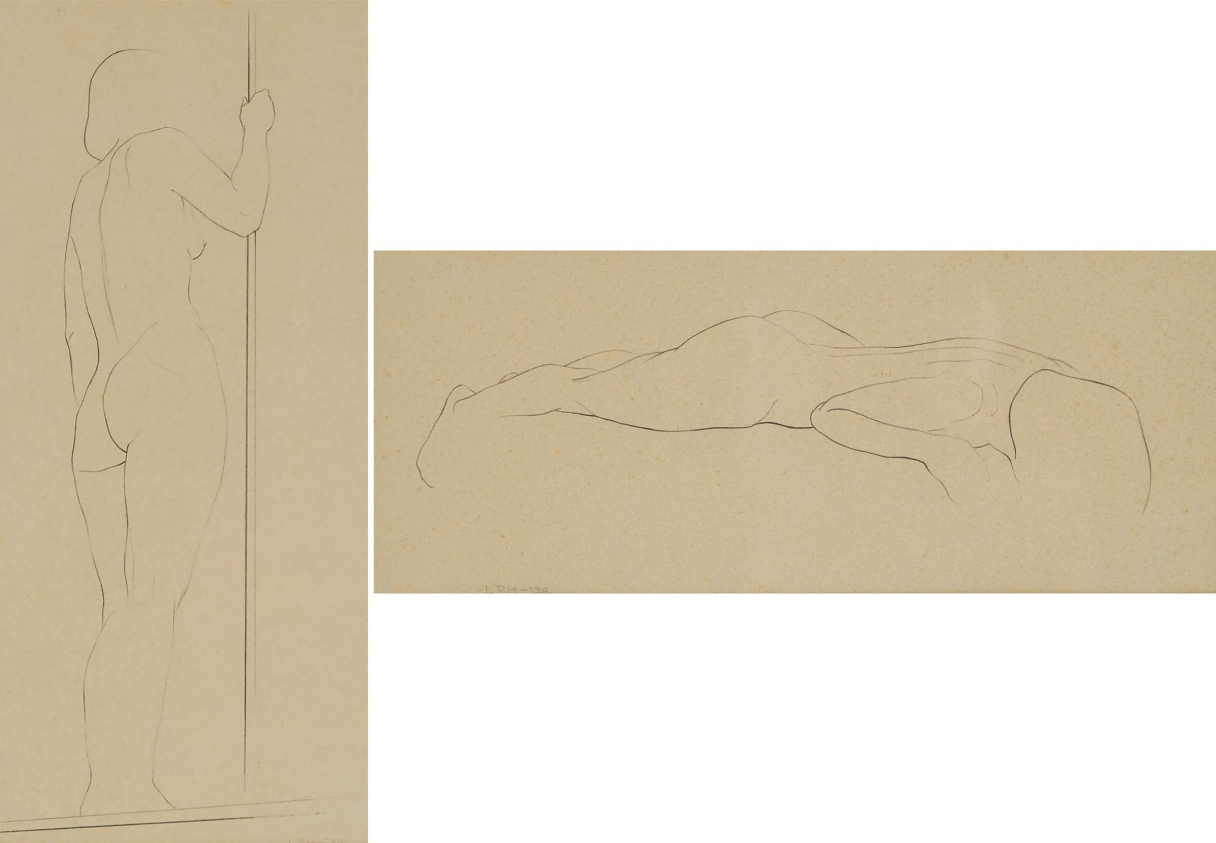 Lawren Phillips Harris (1910-1994) - Two Figure Drawings, 1938