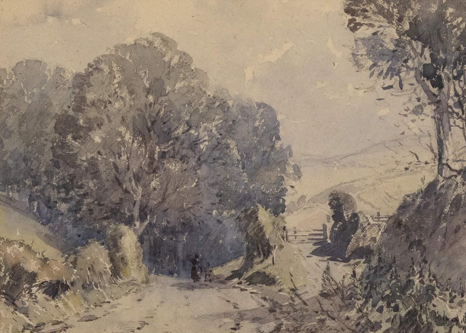 Alfred Crocker Leighton (1901-1965) - A Devon Lane